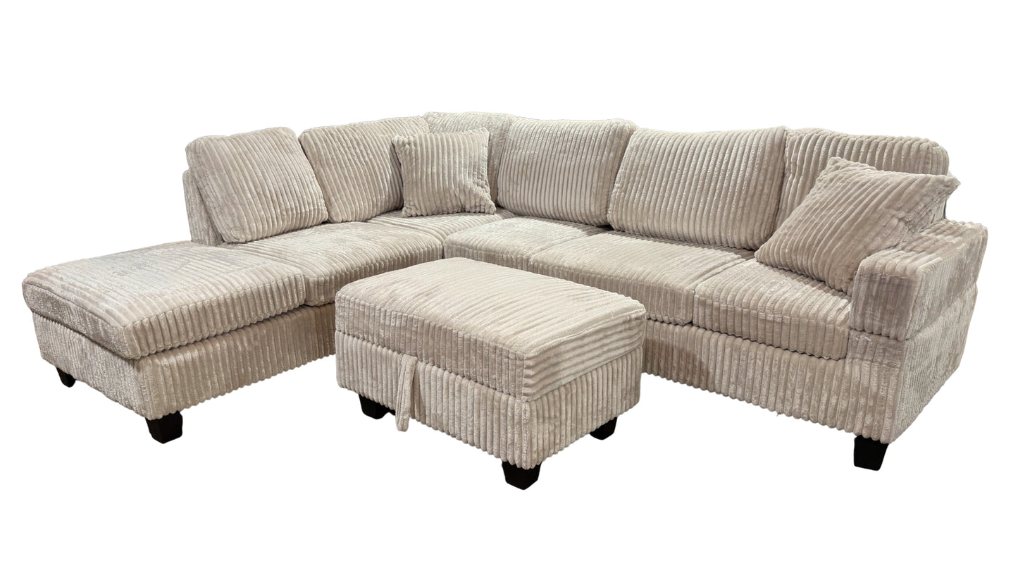 EVA SOFA SECTIONAL WITH STORAGE OTTOMAN