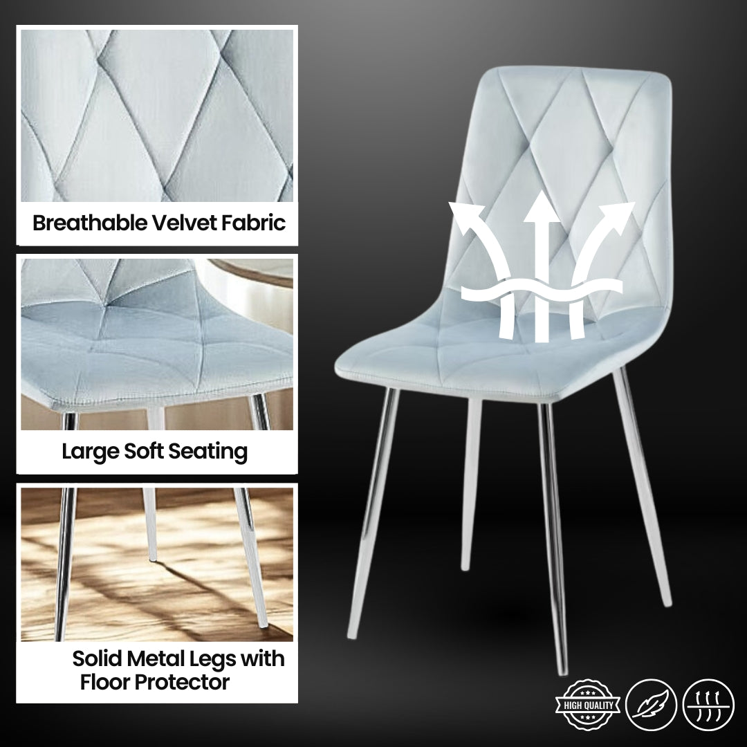 Delhi Modern Velvet Dining Chair