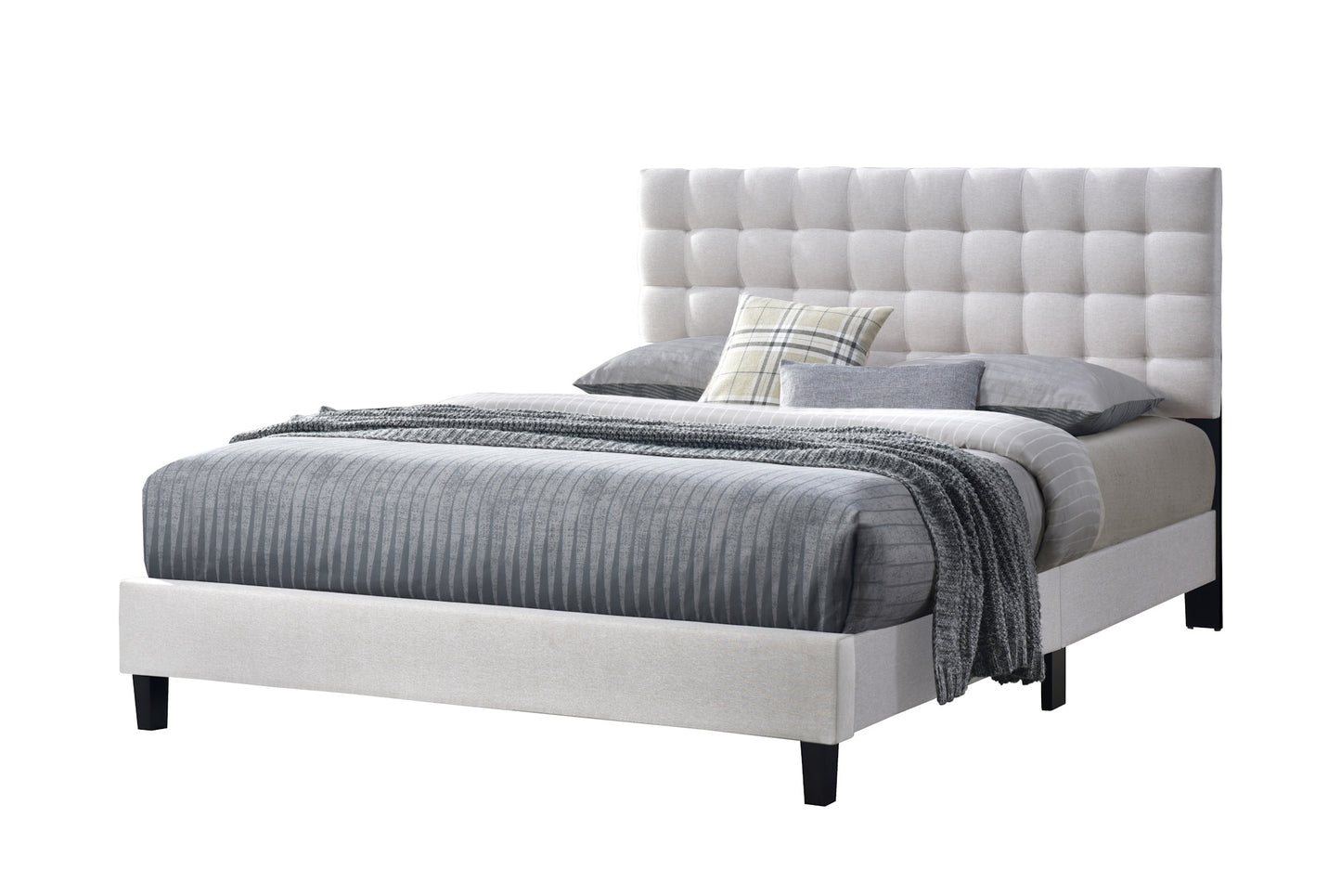 Washington Bed (Queen) (Fabric Beige)