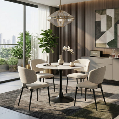Loomie Dining Chair with Metal Legs SET OF 2