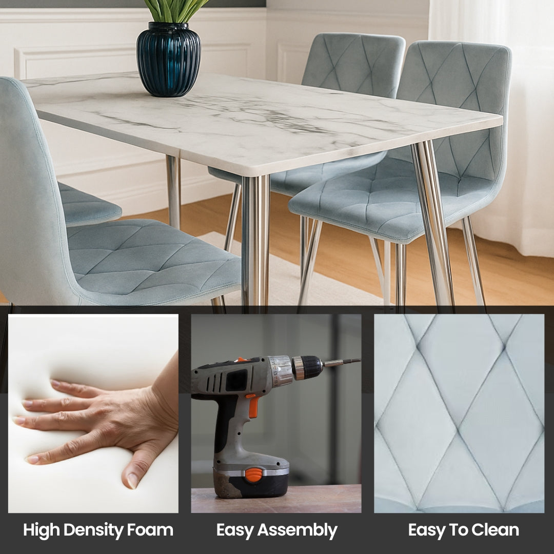 Delhi Modern Velvet Dining Chair