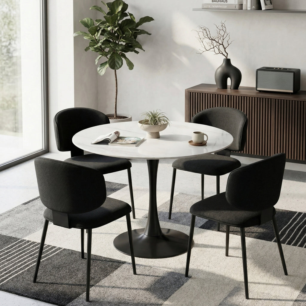 Loomie Dining Chair with Metal Legs SET OF 2