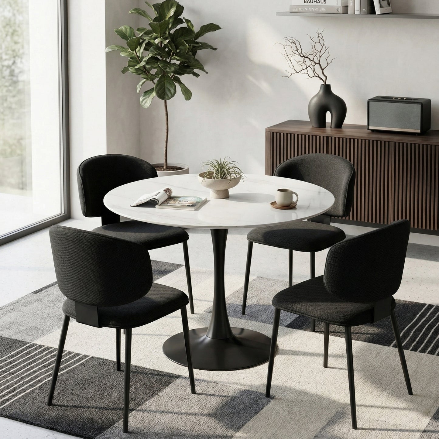 Loomie Dining Chair with Metal Legs SET OF 2