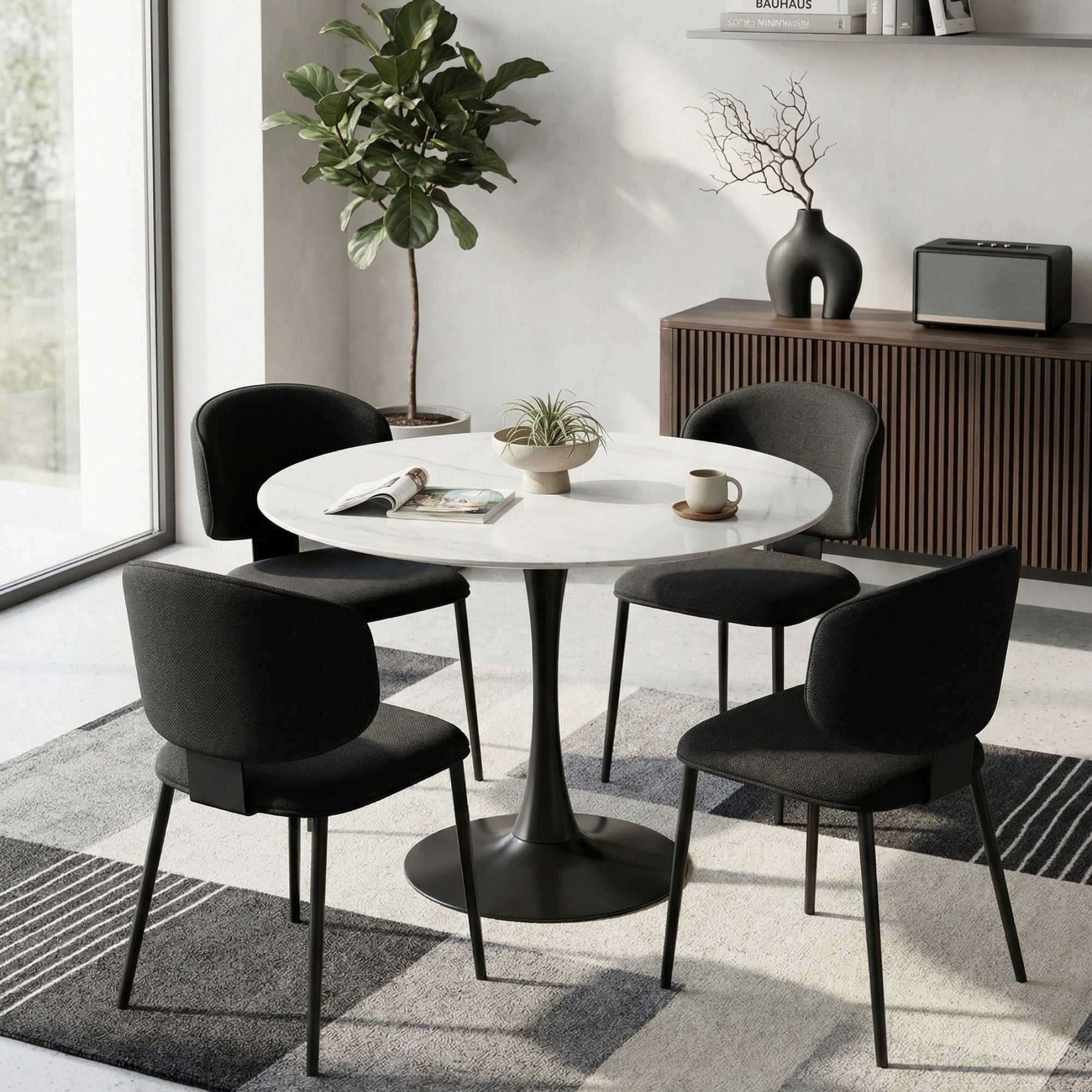 Loomie Dining Chair with Metal Legs SET OF 2