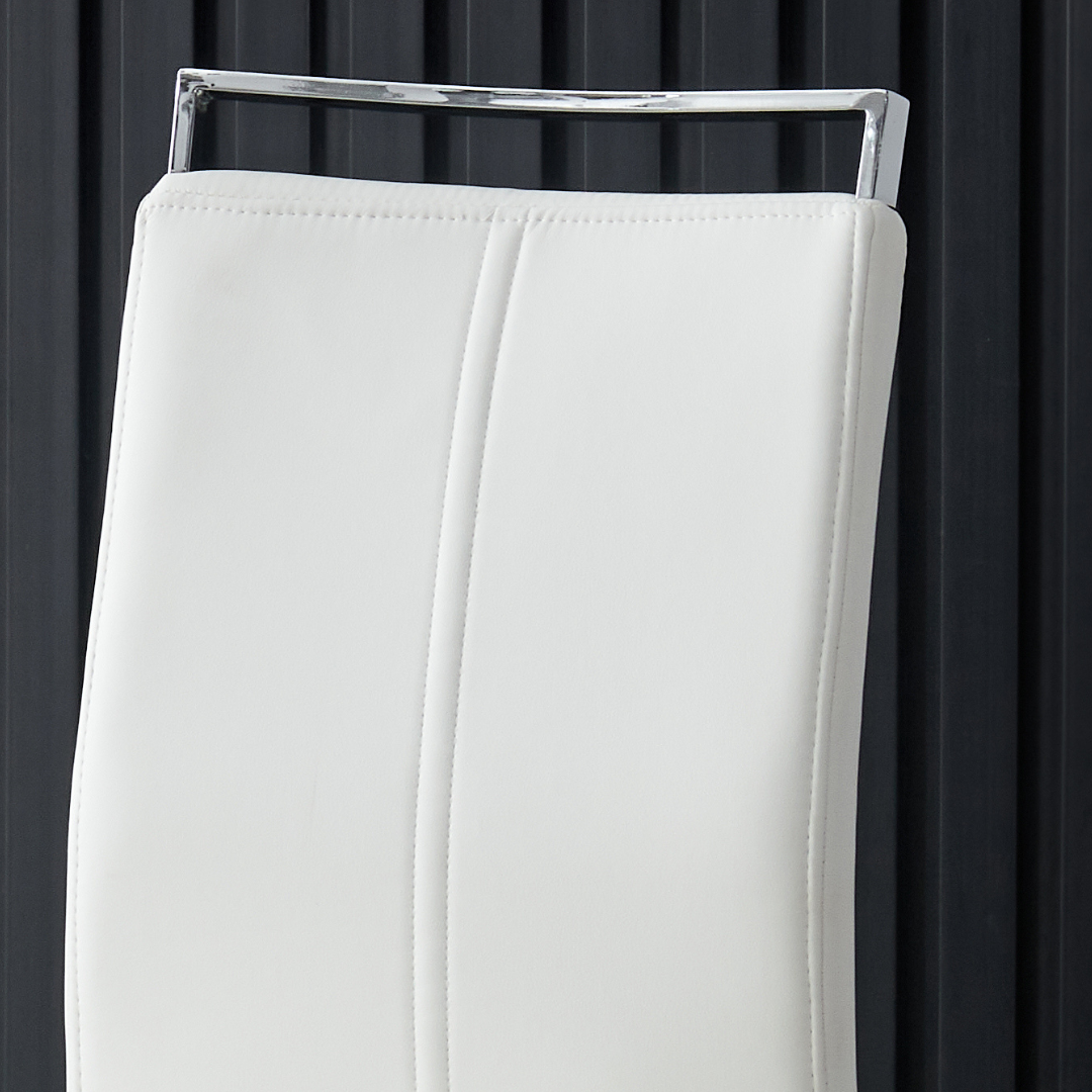 Francis Waterproof Faux Leather Dining Chair with Metal Legs