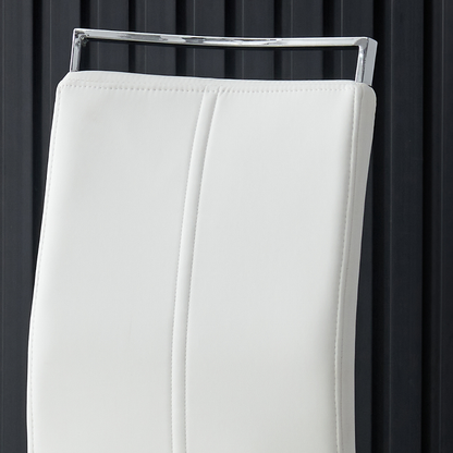 Francis Waterproof Faux Leather Dining Chair with Metal Legs