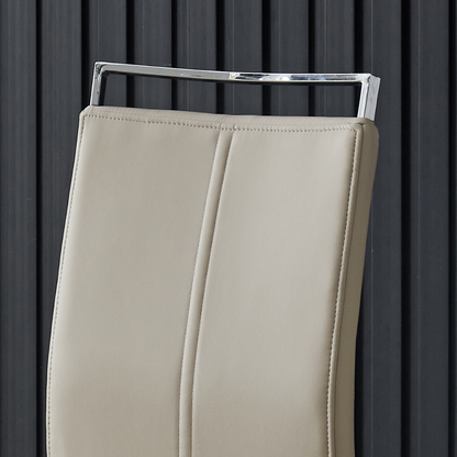 Francis Waterproof Faux Leather Dining Chair with Metal Legs