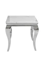 Kennedy Chrome Marble End Table (24x24)
