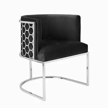 Honeycomb Black Accent Chair