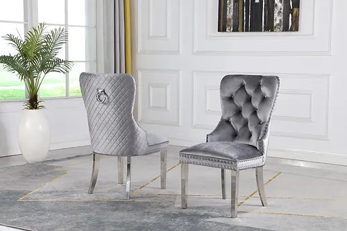 Munich Grey Velvet Dining Chair