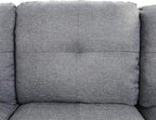 UBGO Living Room Furniture Sets,L-Shape Couch with Chaise Lounge & Storage Ottoman,Linen Sofas & Couches,3-Piece Sectional Sofa Set for Small Space Apartments- Grey (Left Hand Facing)