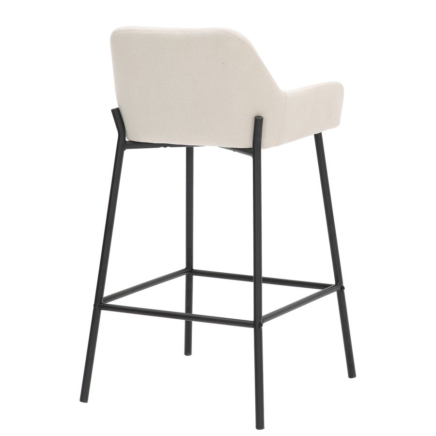 Baily 26" Counter Stool, Set of 2, in Beige and Black