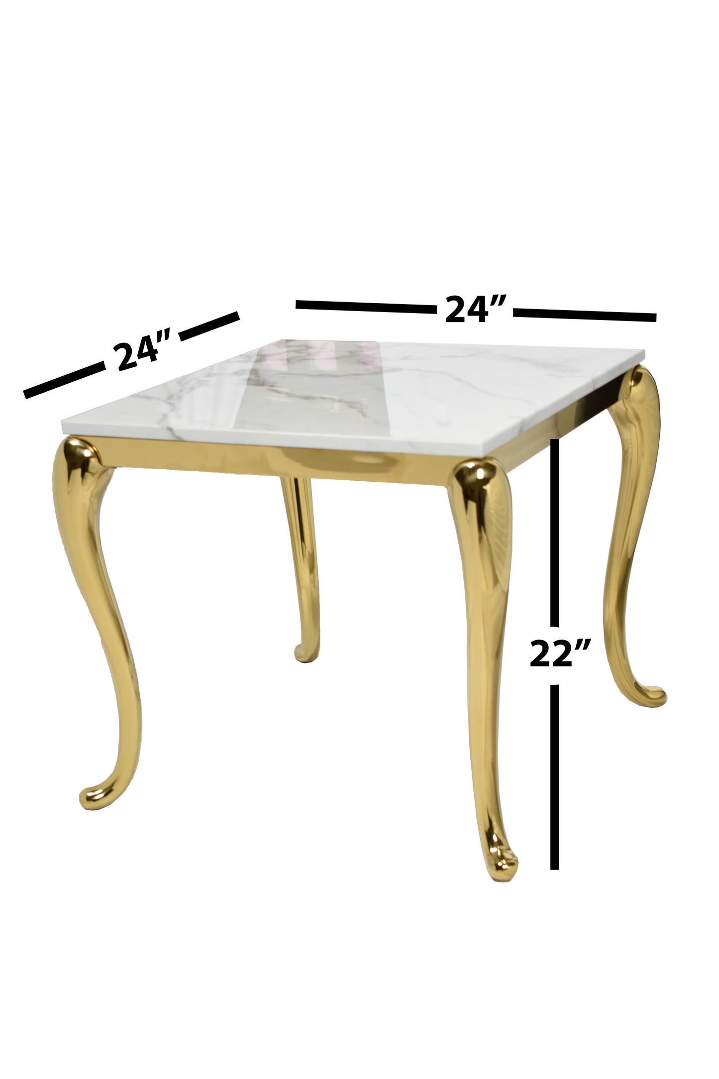 SOLEIL MARBLE GOLD END TABLE