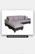 Reversible Sectional Sofa with Ottoman Storage