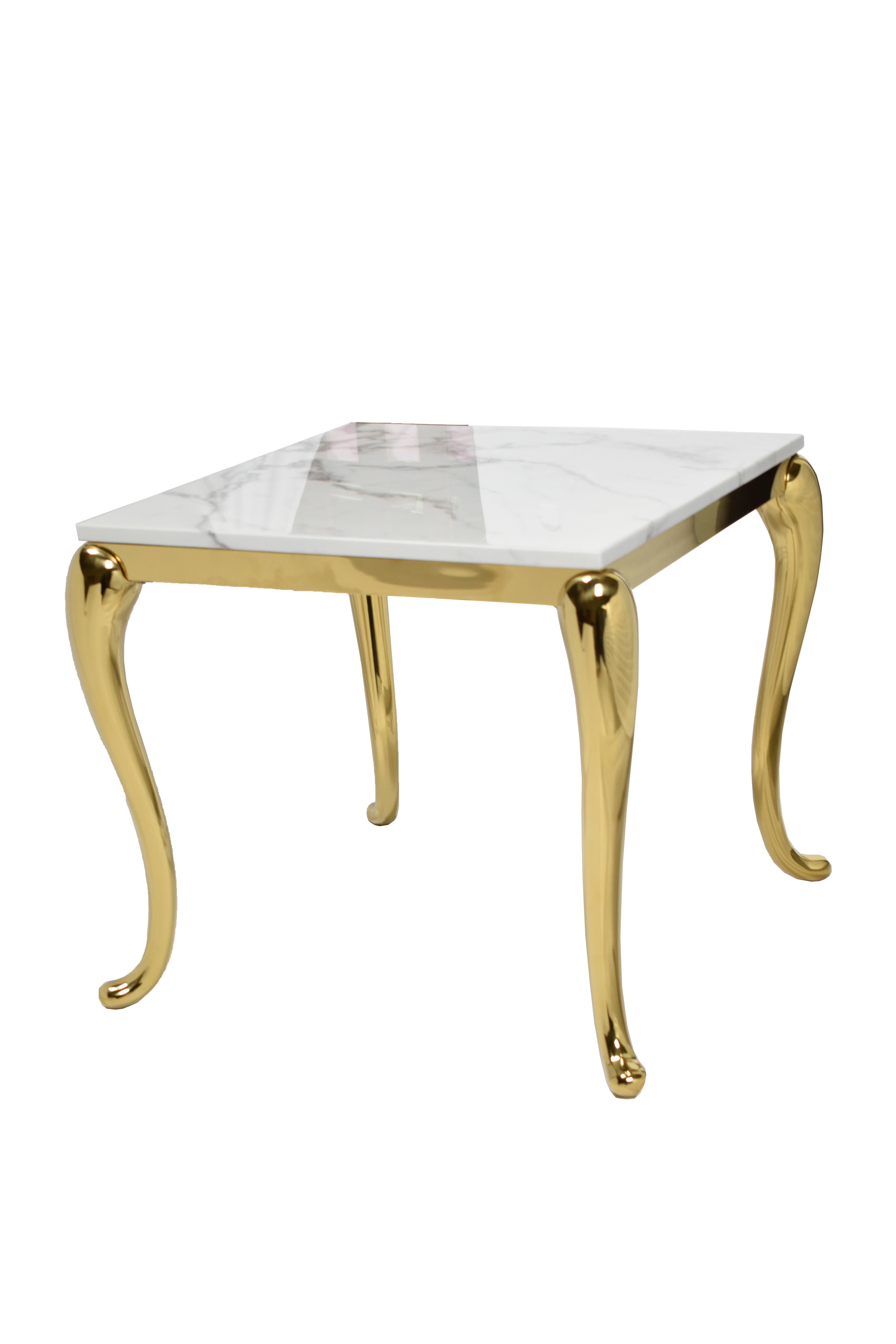 SOLEIL MARBLE GOLD END TABLE