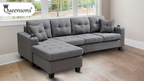 Devan Reversible Chaise Sectional Sofa with Cupholders