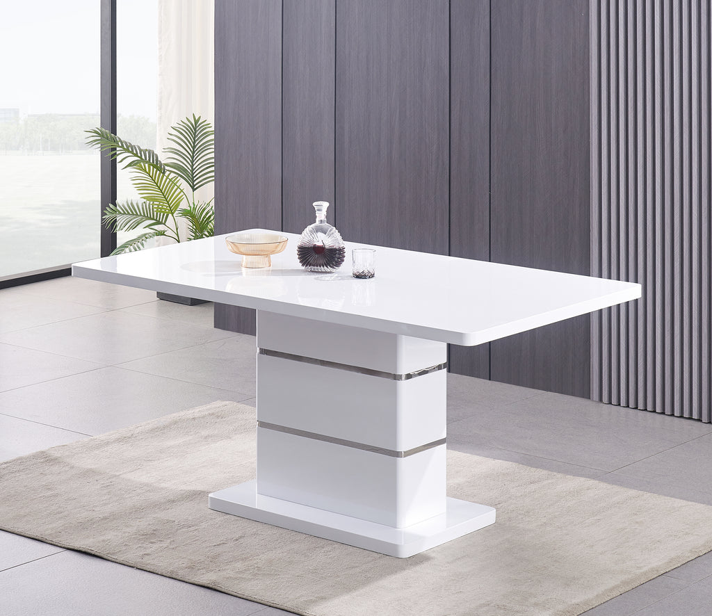 Magnus Dining Table  Modern High-Gloss Dining Table
