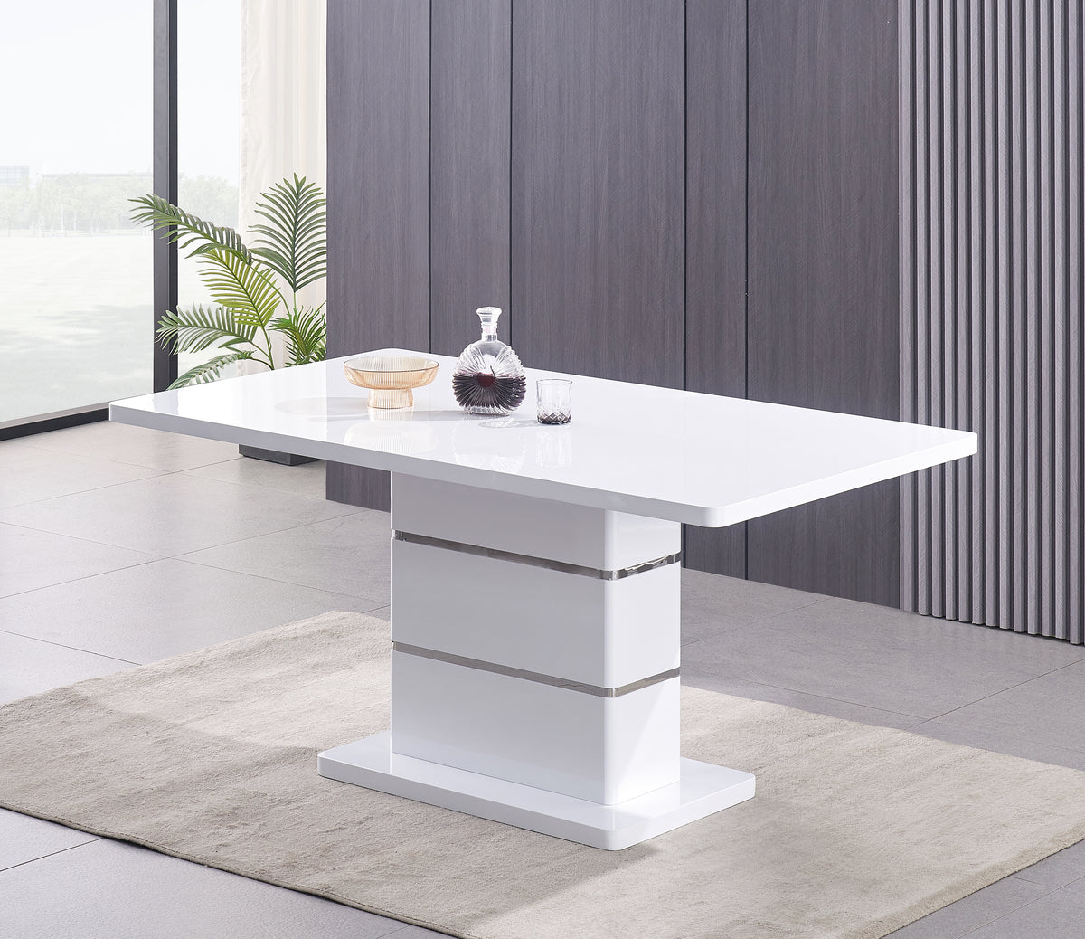 Magnus Dining Table  Modern High-Gloss Dining Table