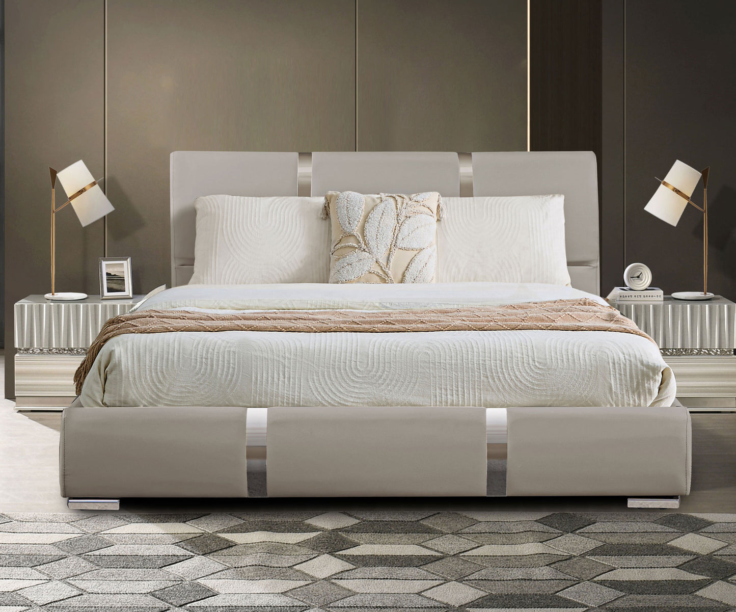 MURICH BEDROOM SET WITH AMBIENT LIGHTING