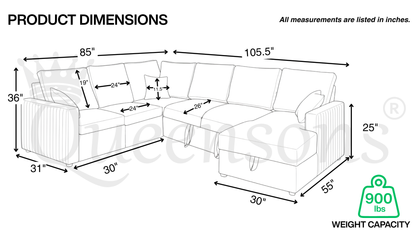 NEST SOFA SECTIONAL PULLOUT BED WITH STORAGE