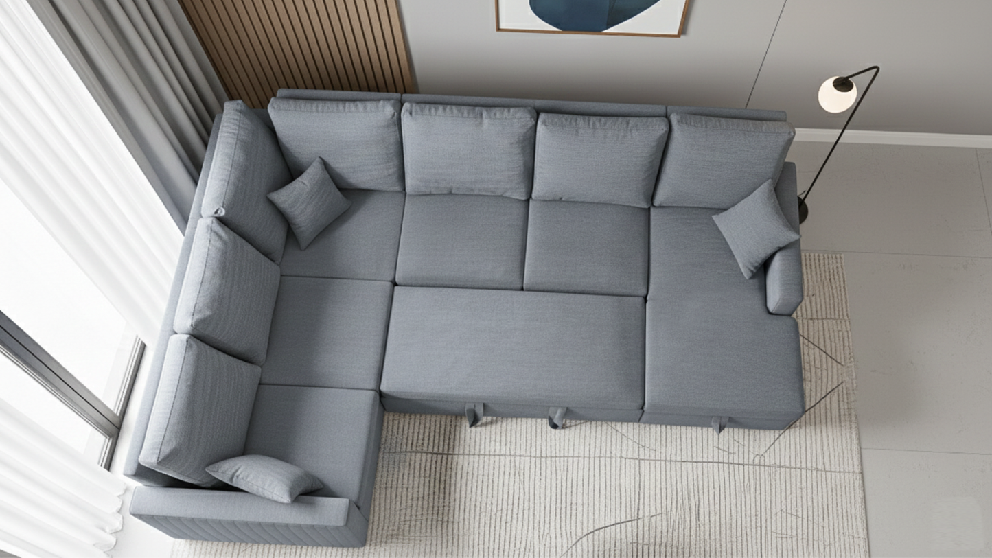 NEST SOFA SECTIONAL PULLOUT BED WITH STORAGE