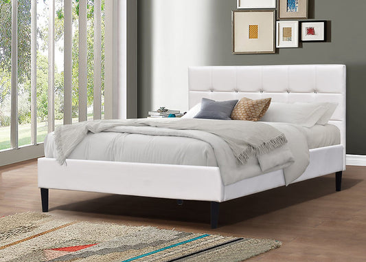 Orlando Double Size Bed (White PU)