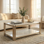 PILLAR COFFEE TABLE WITH SINTERED STONE