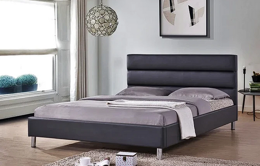 (BUNDLE) Doria Bed Bundle Queen Size Bed with Euro Top Mattress + 2 FREE Jumbo Pillows