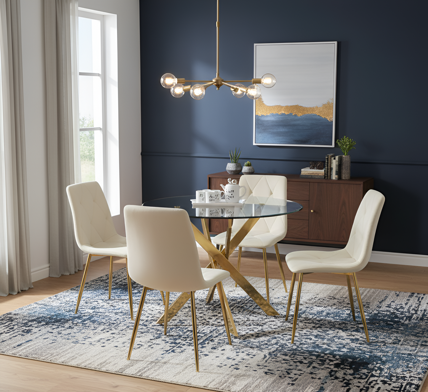 SWORD GOLD DINING SET 5PC