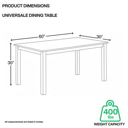 Universal Dining Table Solid Wood Espresso Finish