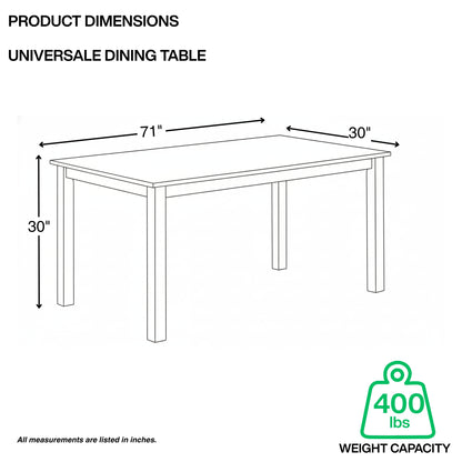 Universal Dining Table Solid Wood Espresso Finish