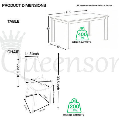 UNIVERSAL ESPRESSO WOOD DINING TABLE WITH GREY BLACK PREMIUM VELEVET CHAIRS