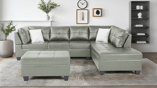 Gel University Sectional with Storage Ottoman (RHF)