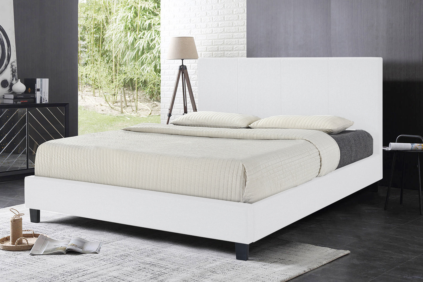 Uptown Modern Upholstered Platform Bed Frame