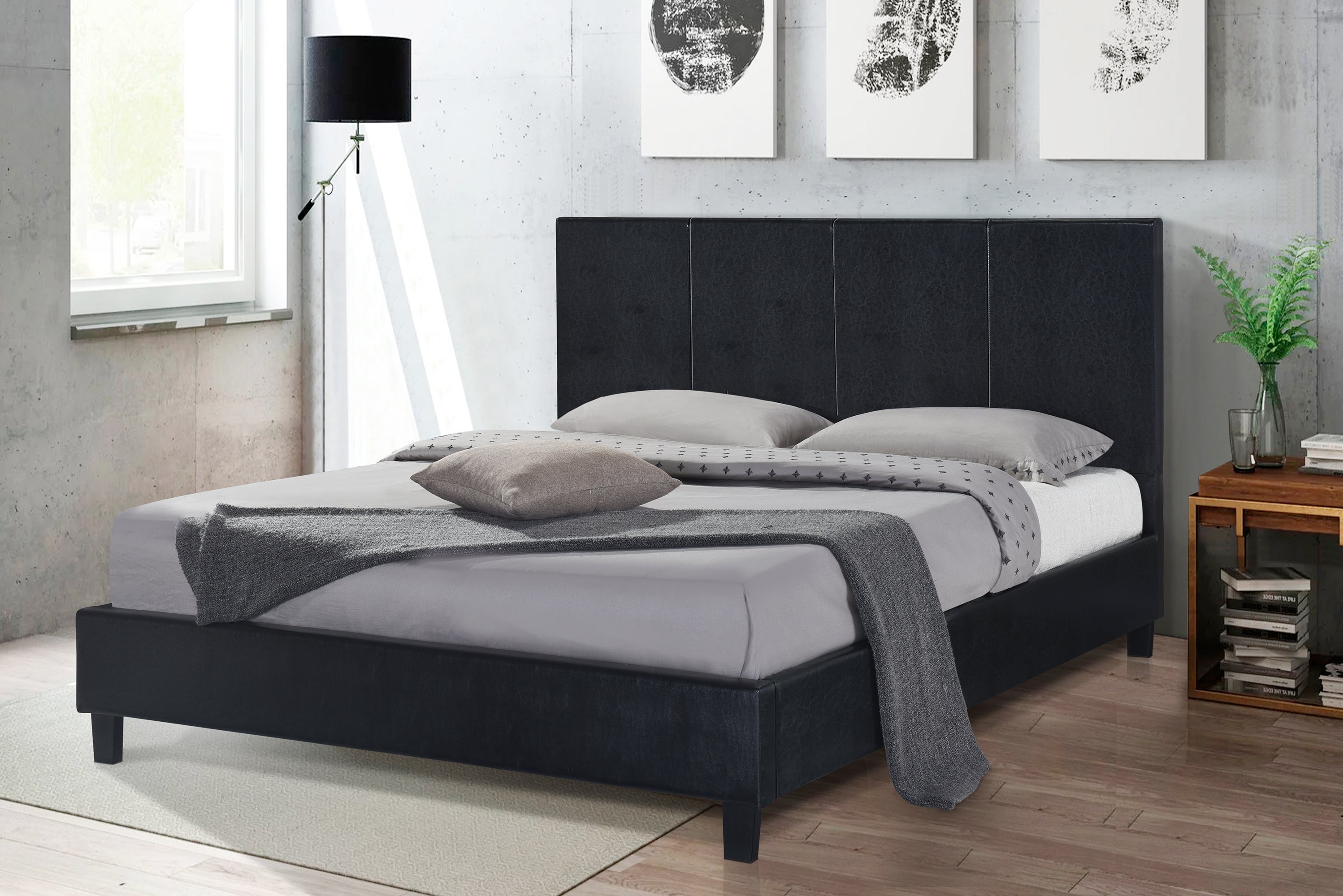 Uptown Modern Upholstered Platform Bed Frame