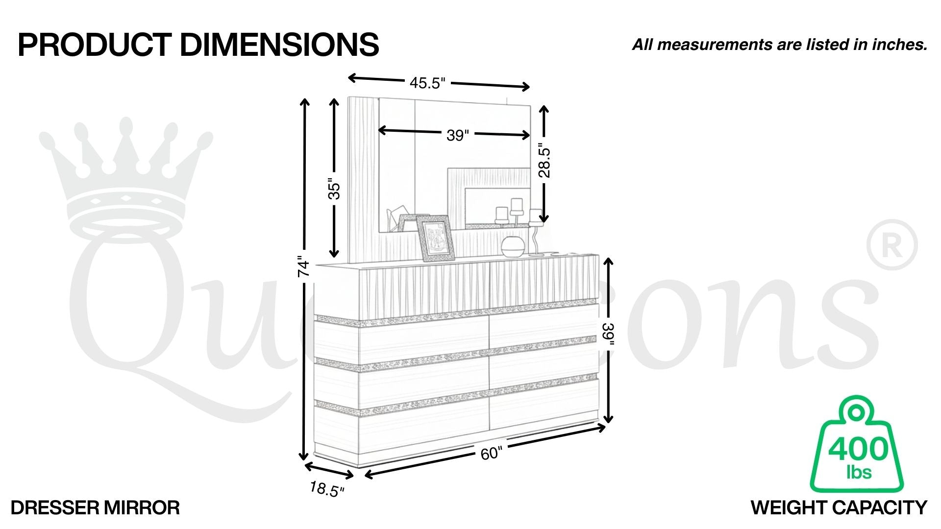 MURICH BEDROOM SET WITH AMBIENT LIGHTING