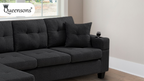 Devan Reversible Chaise Sectional Sofa with Cupholders