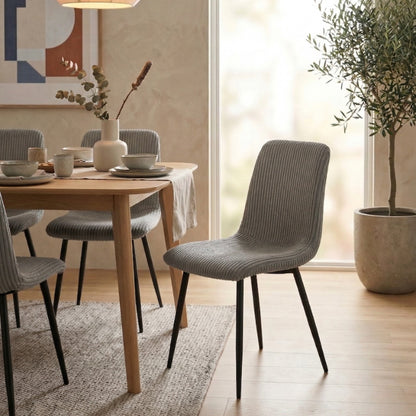CORDUROY DINING CHAIRS SET OF 6