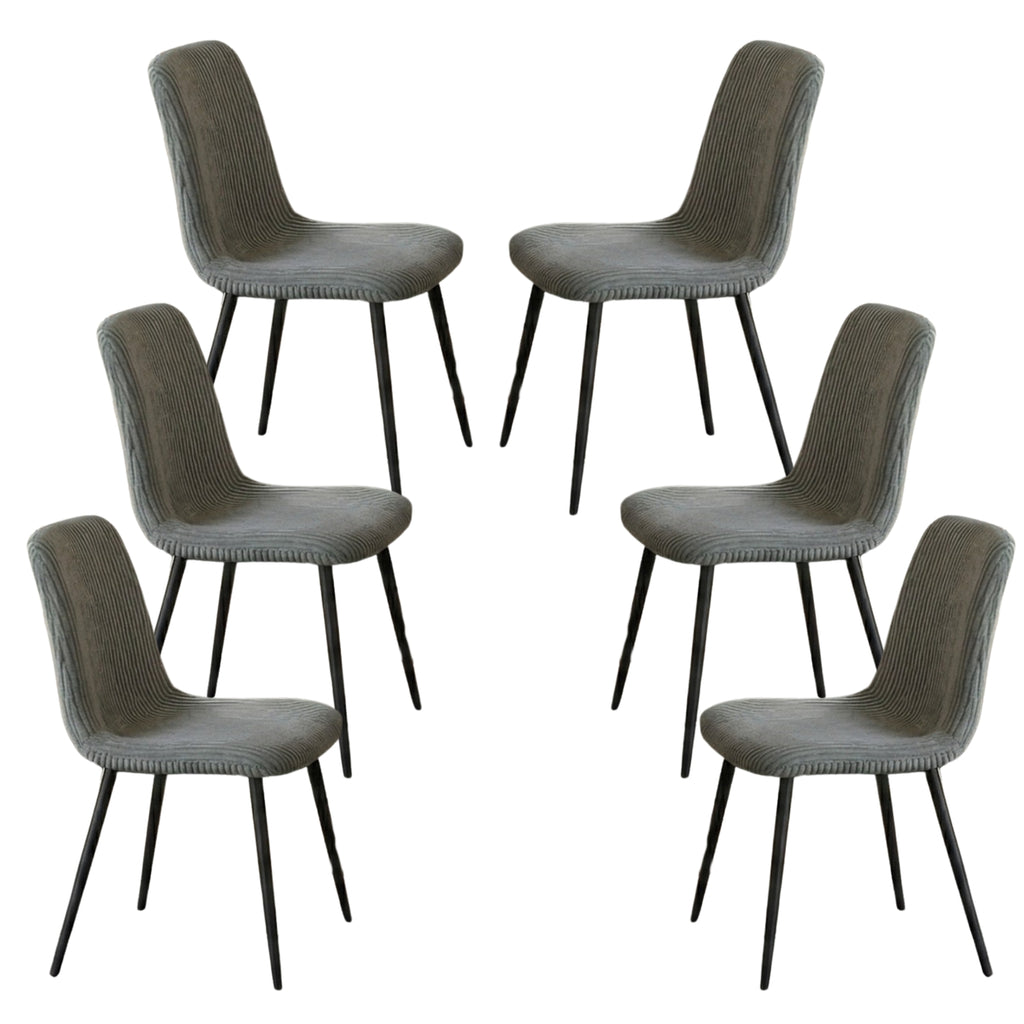 CORDUROY DINING CHAIRS SET OF 6
