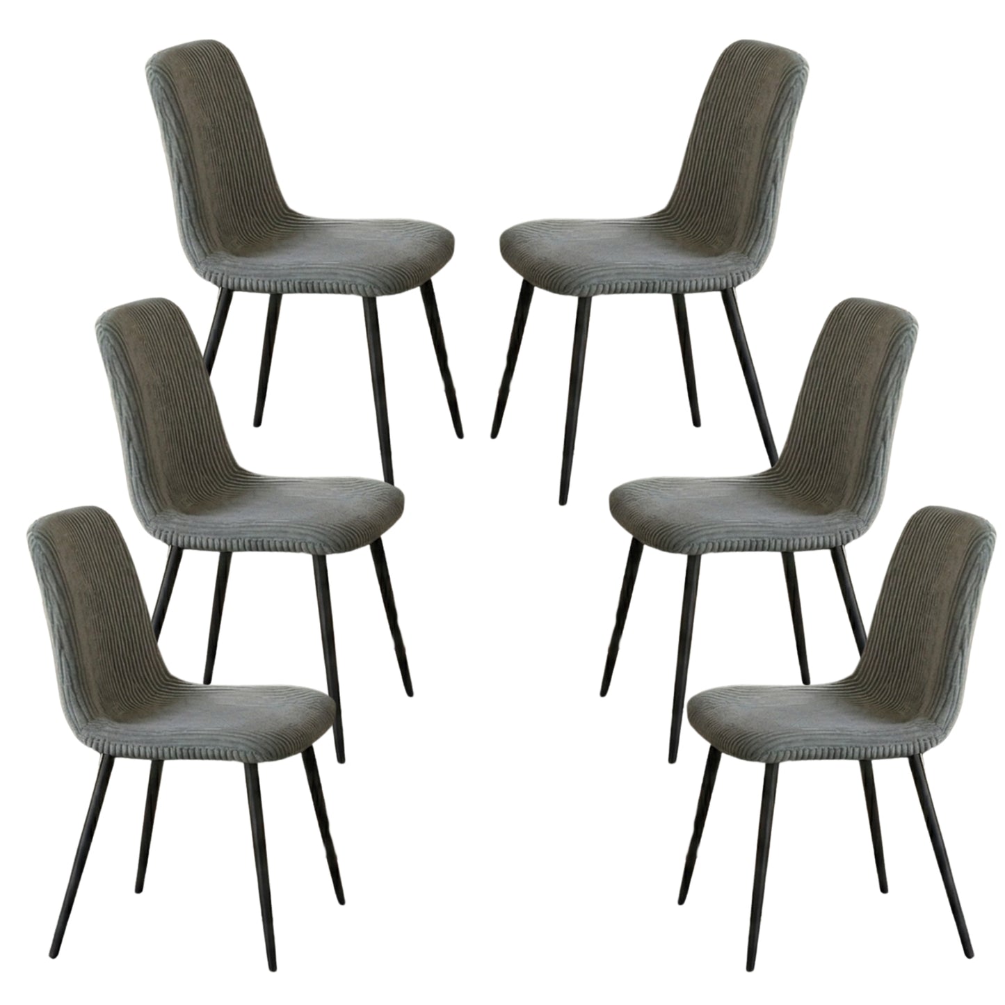 CORDUROY DINING CHAIRS SET OF 6