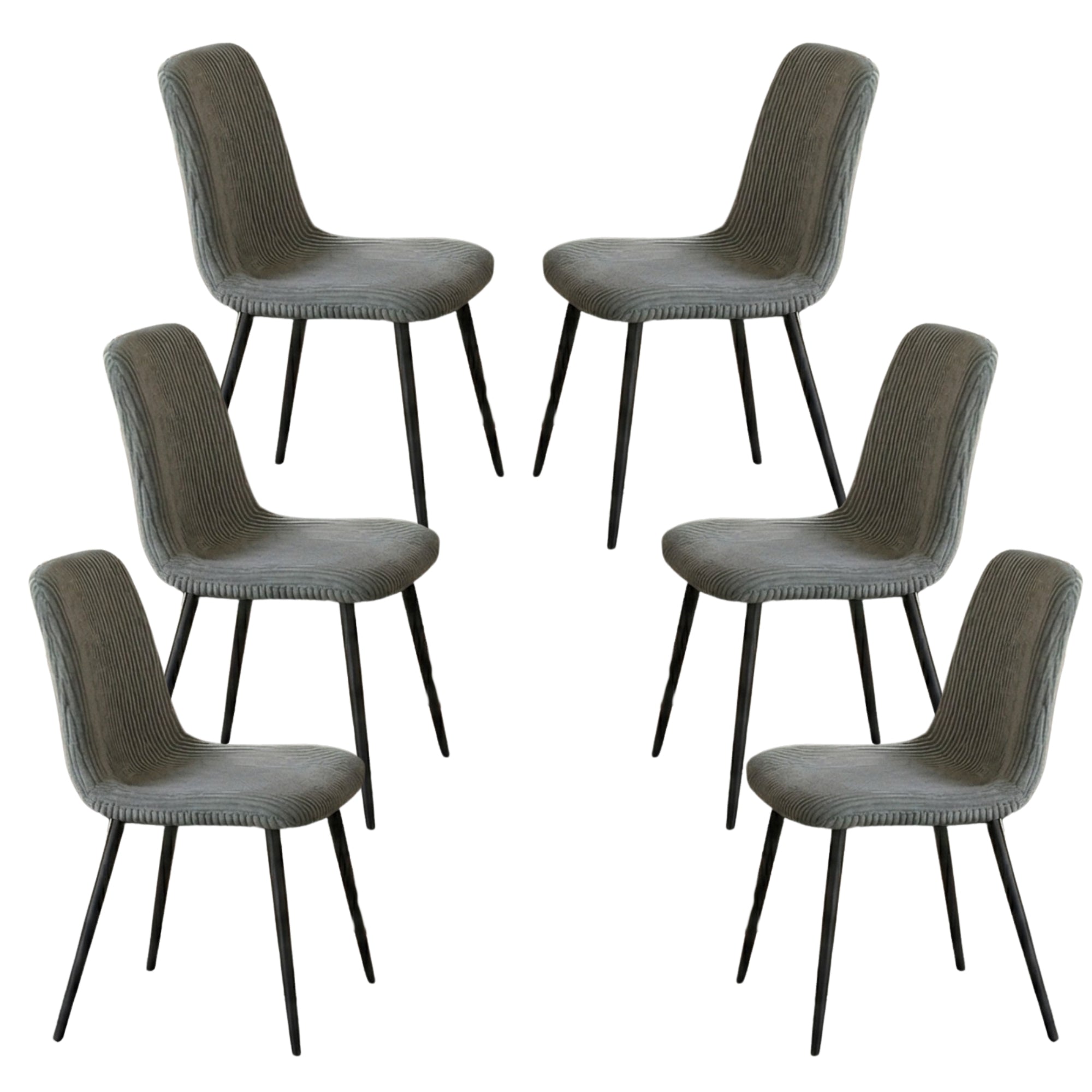 CORDUROY DINING CHAIRS SET OF 6