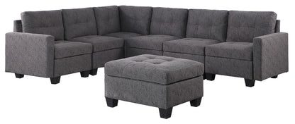 SECTIONAL W/OTTO - GREY
