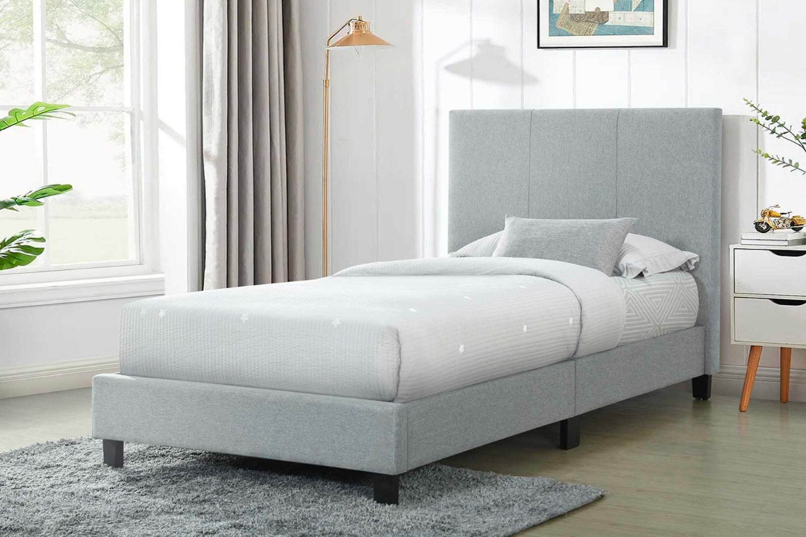Uptown Modern Upholstered Platform Bed Frame