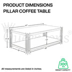 PILLAR COFFEE TABLE WITH SINTERED STONE