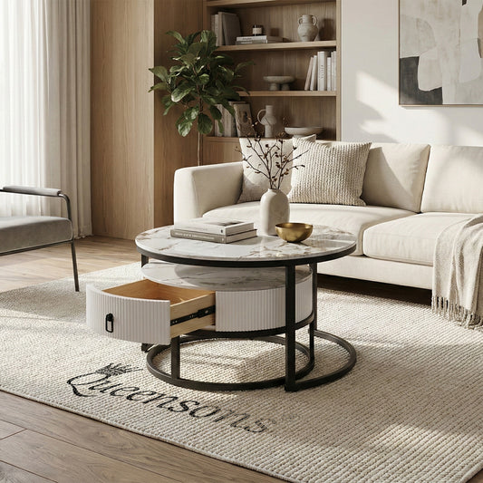 MONO 2PC COFFEE TABLE WITH SINTERED STONE