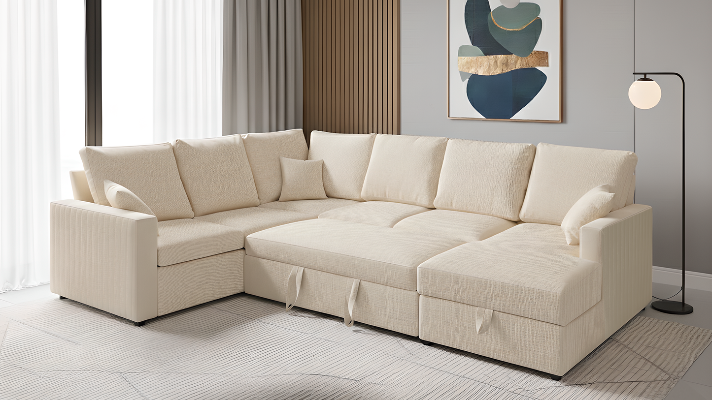 NEST SOFA SECTIONAL PULLOUT BED WITH STORAGE