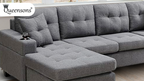 Devan Reversible Chaise Sectional Sofa with Cupholders