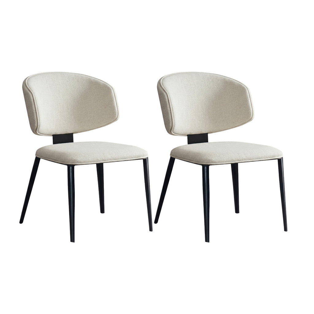 Loomie Dining Chair with Metal Legs SET OF 2