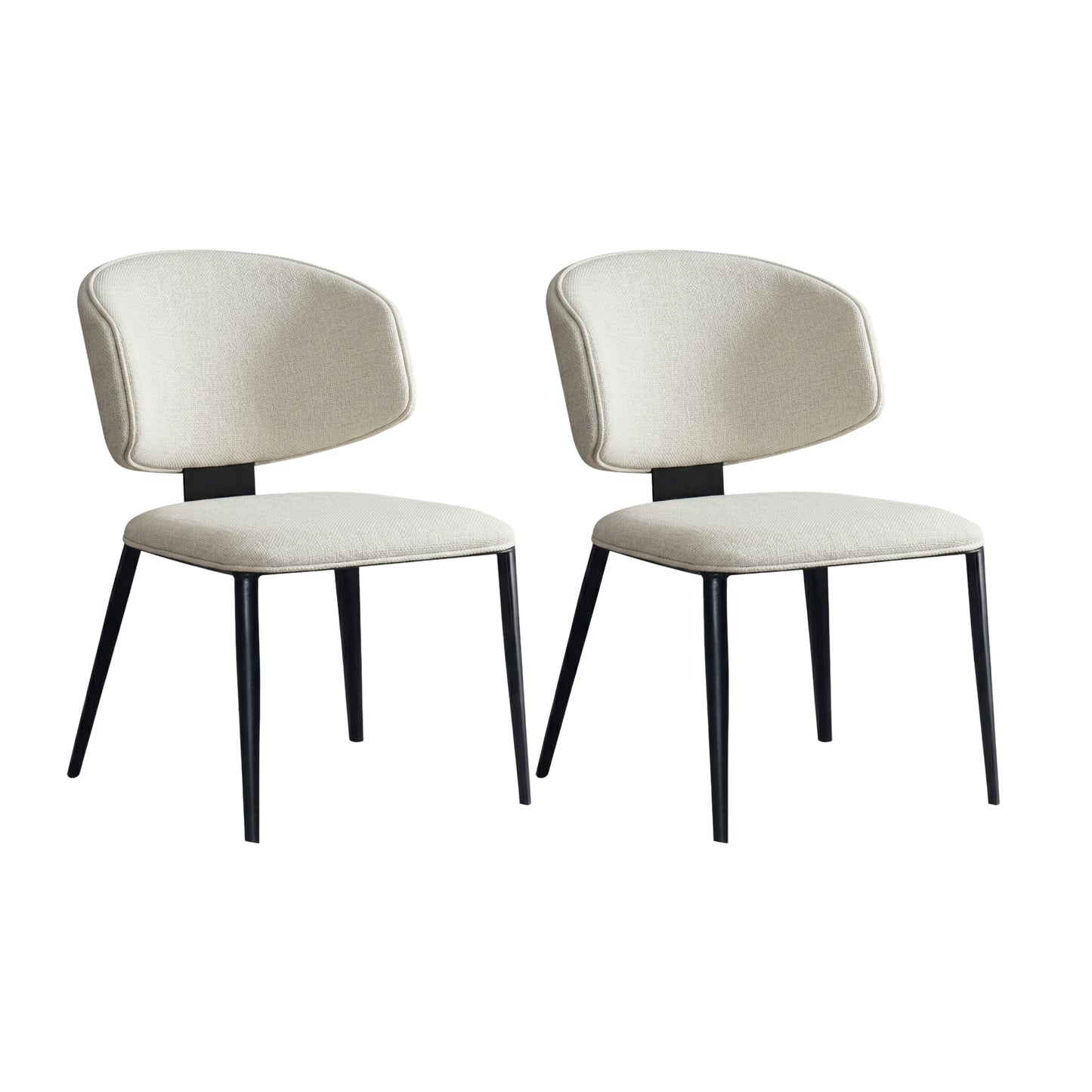 Loomie Dining Chair with Metal Legs SET OF 2