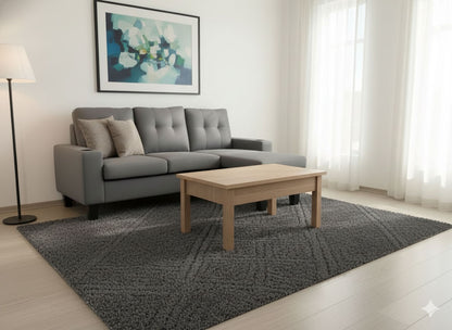 SECTIONAL - DARK GREY 2CUPHOLDERS